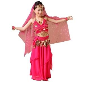 Kids Pink Belly Dancer Costume